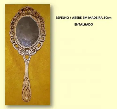 Espelho / Abebé Madeira Princesa 30cm