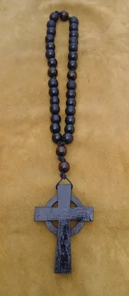 Japamala em Madeira Cruz Celta (pagan Prayer Beads)