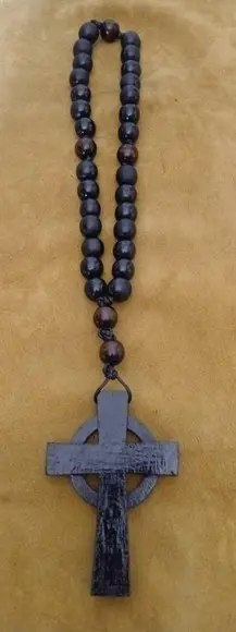 Japamala em Madeira Cruz Celta (pagan Prayer Beads)