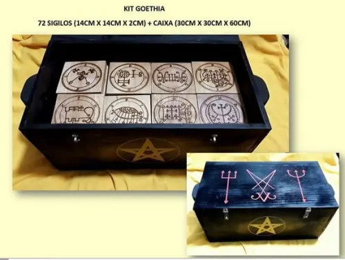 Kit Goethia: 72 Sigilos + Caixa Personalizada