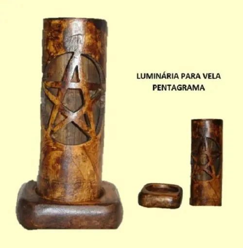 Luminária para Vela Pentáculo