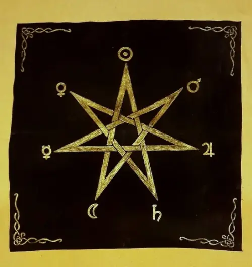 Mandala Personalizada Pintada em Courvin Preto 70x70cm