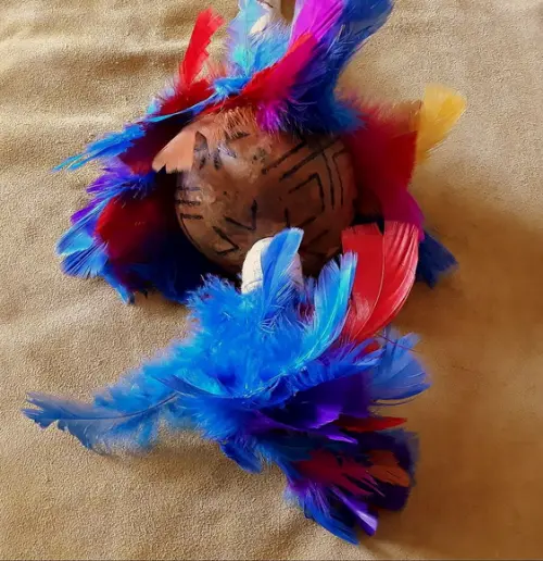 MARACA MOD.10 PENAS COLORIDAS