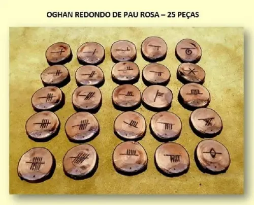 OGHAM REDONDO PAU ROSA 25 PEÇAS