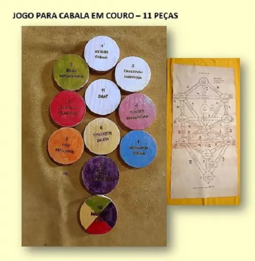 Oráculo em Madeira para Cabala - 11 Peças
