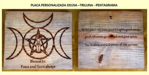 PLACA DEUSA / TRILUNA / PENTAGRAMA