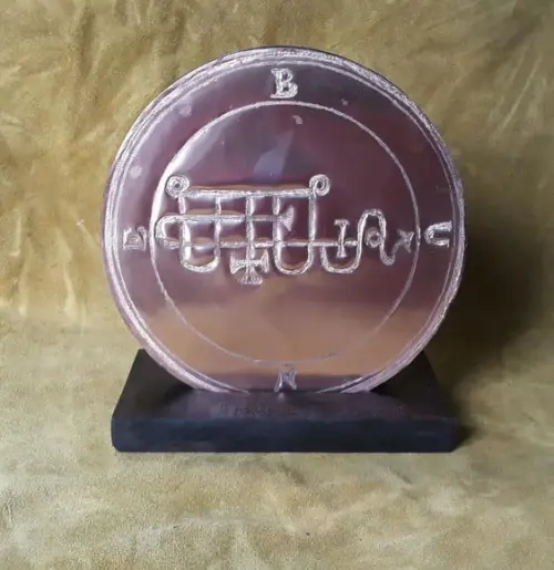 Placa em Cobre Sigilo de Bune 20cm