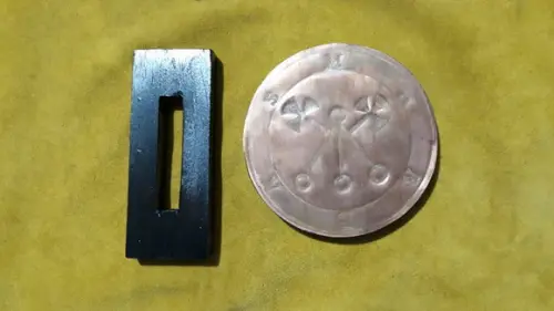 PLACA EM COBRE SIGILO DE MARBAS 20CM