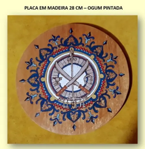 Placa em Madeira 28cm - Ogun