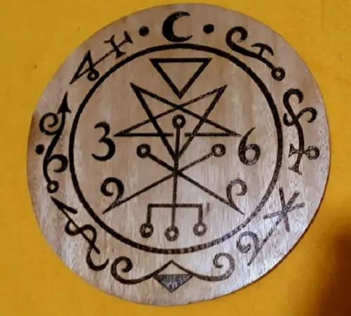 Placa Frente-verso Lilith Mod. 2 / Estrela de Babalon