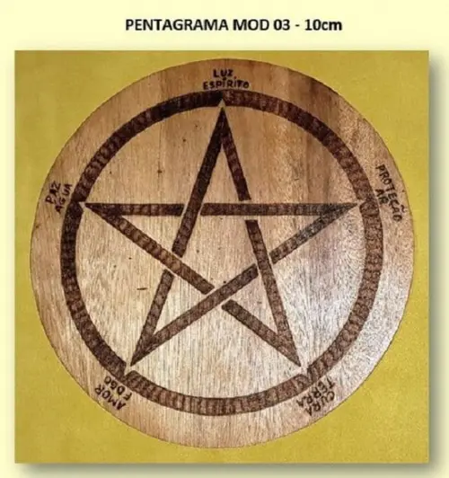 Placa Pentagrama Mod. 03 10cm
