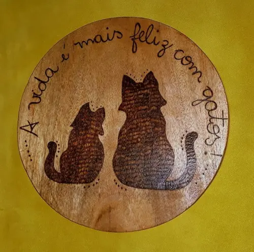PLACA PETS CATS 28CM
