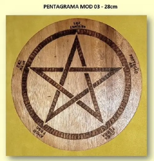 Placa Pentagrama Mod. 03 28cm