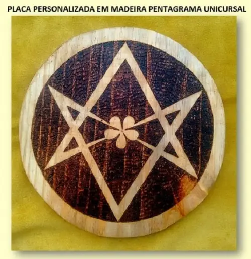 PLACA PENTAGRAMA UNICURSAL / HEXAGRAMA 28CM