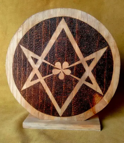 PLACA PENTAGRAMA UNICURSAL / HEXAGRAMA 28CM
