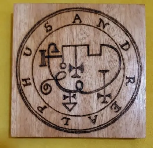 PLACA SIGILO DE ANDREALPHUS 28CM (REDONDA OU QUADRADA)