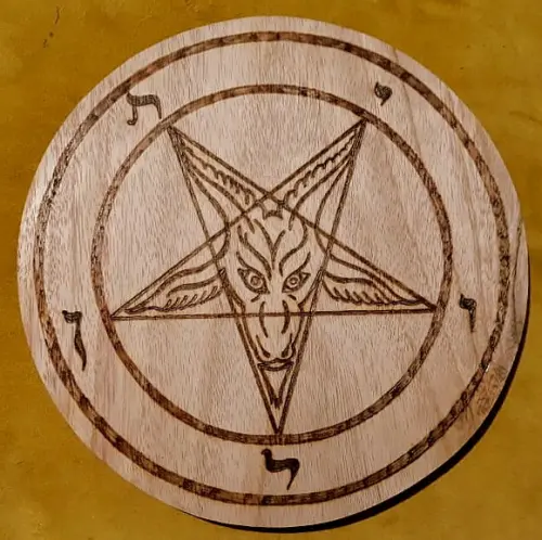PLACA SIGILO DE BAPHOMET 28CM