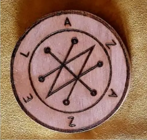 PLACA SIGILO DE AZAZAEL 28CM (REDONDA OU QUADRADA)