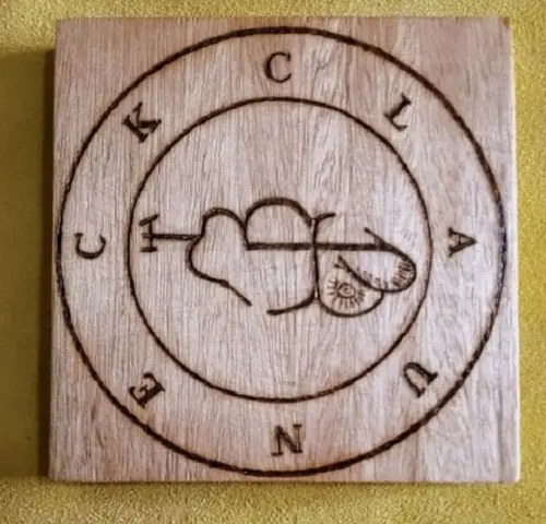 PLACA SIGILO DE CLAUNECK 28CM (REDONDA OU QUADRADA)