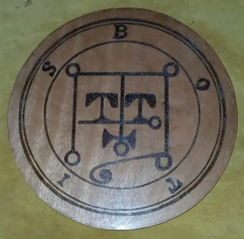 Placa Sigilo de Botis 28cm (redonda ou Quadrada) Dupla Face