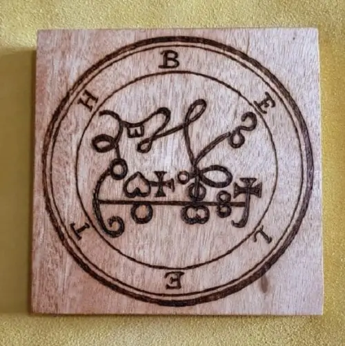 PLACA SIGILO DE BELETH 28CM (REDONDA OU QUADRADA)