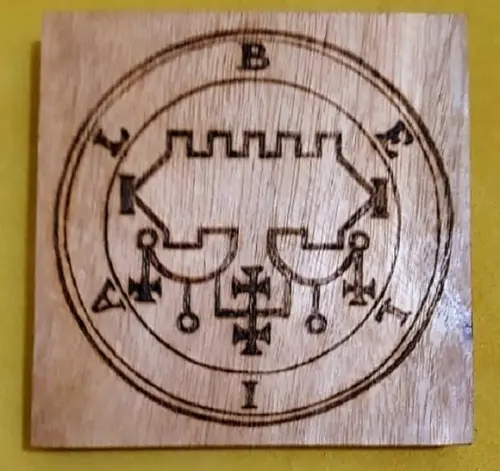 PLACA SIGILO DE BELIAL 28CM (REDONDA OU QUADRADA)