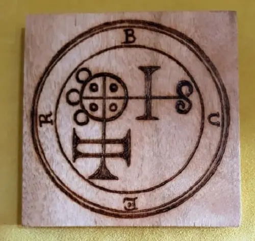 PLACA SIGILO DE BUER 28CM (REDONDA OU QUADRADA)