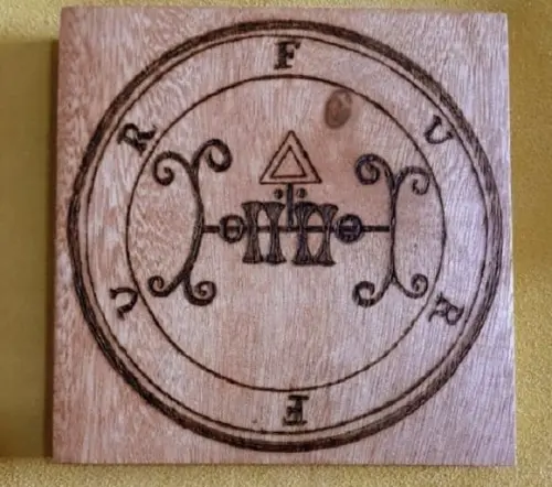 PLACA SIGILO DE FURFUR 28CM (REDONDA OU QUADRADA)