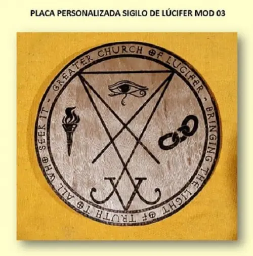 PLACA SIGILO DE LÚCIFER MOD 03 28CM