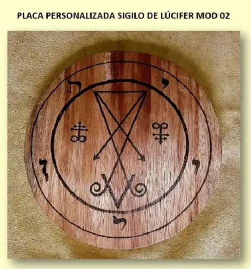 PLACA SIGILO DE LÚCIFER MOD 02 28CM