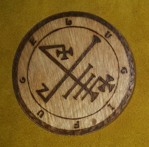 Placa Sigilo de Lugifuge 28cm (redonda ou Quadrada)