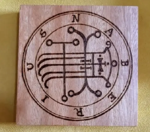 PLACA SIGILO DE NABERIUS 28CM (REDONDA OU QUADRADA)