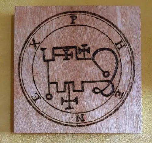 PLACA SIGILO DE PHENEX 28CM (REDONDA OU QUADRADA)