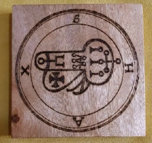 PLACA SIGILO DE SHAX 28CM (REDONDA OU QUADRADA)