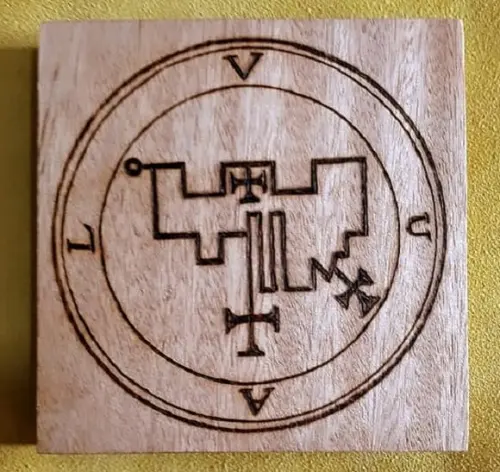 PLACA SIGILO DE VUAL 28CM (REDONDA OU QUADRADA)