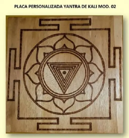 Placa Yantra de Kali Mod. 02 20cmx20cm