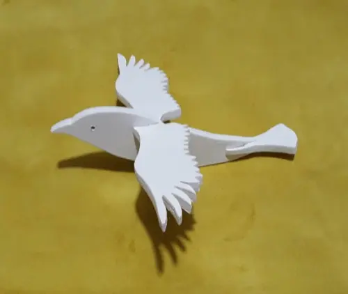 POMBO EM MADEIRA PINTADO MOD. 02