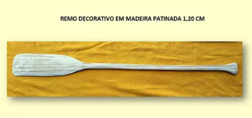 REMO DECORATIVO EM MADEIRA PATINADA BRANCA 1,20 CM