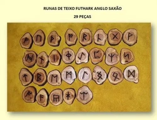 Runas de Teixo Futhark Anglo Saxão 29 Peças