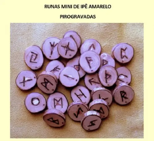 Runas Mini de Ipê Amarelo 25 Peças