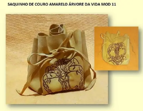 Saquinho / Toalha Couro Árvore da Vida 45cm Mod.01