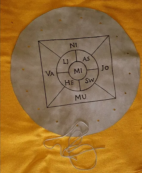 Saquinho / Toalha Couro 9 Mundos 45cm Mod. 1