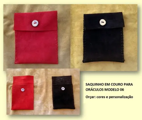 SAQUINHO EM COURO PRETO MOD. 06 18x15