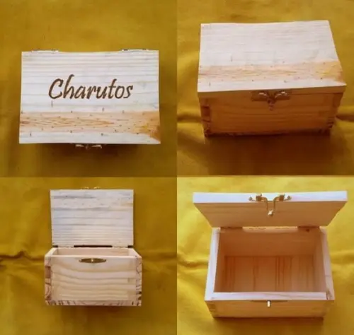 SPELLBOX / CAIXA DE MADEIRA DESENHADA 10X10X17