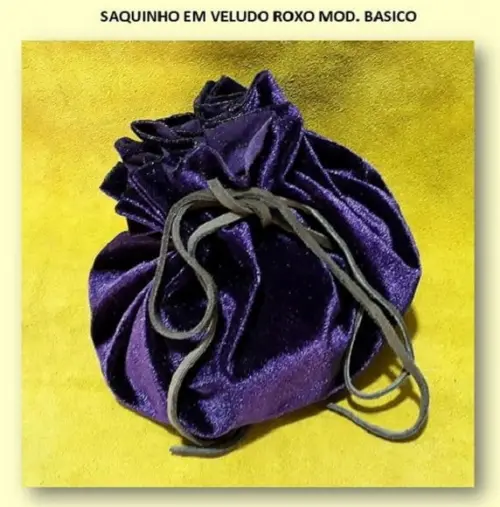 Saquinho Veludo Roxo Liso 45cm