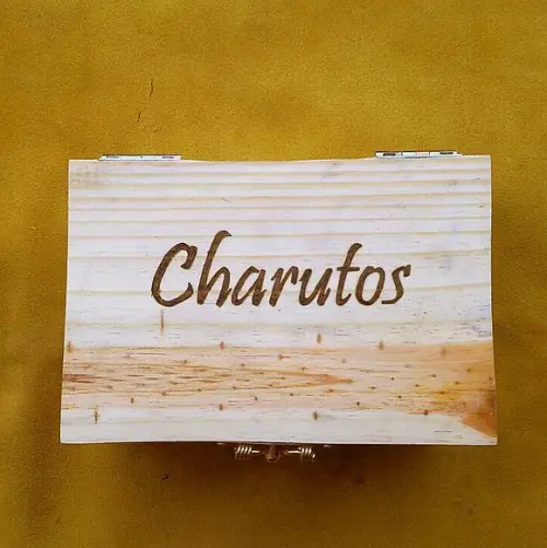 SPELLBOX / CAIXA DE MADEIRA DESENHADA 10X10X17