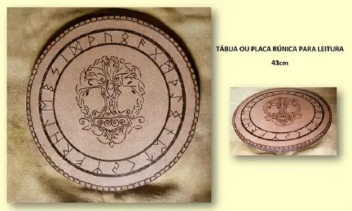 TÁBUA OU PLACA RÚNICA PARA LEITURA