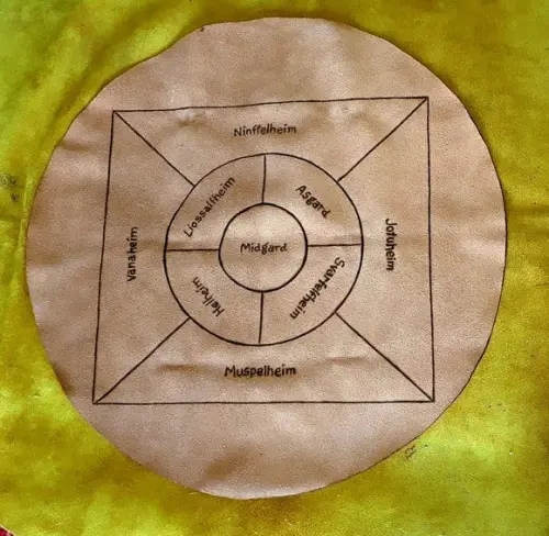Toalha de Couro para Leitura de Runas 45cm