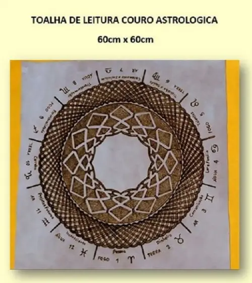 TOALHA DE LEITURA COURO ASTROLOGICA