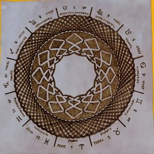 Toalha de Leitura Couro Astrologica 35x35cm